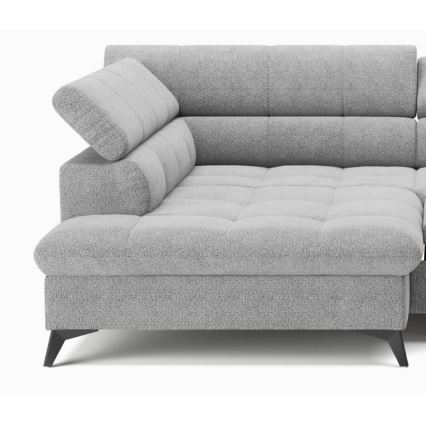 Rozkładany narożnik w kształcie litery L MARANO lewy szary