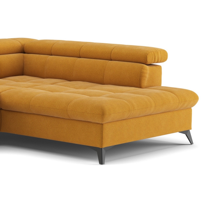 Rozkładany narożnik w kształcie litery L MARANO prawy pomarańczowy