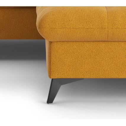 Rozkładany narożnik w kształcie litery L MARANO prawy pomarańczowy