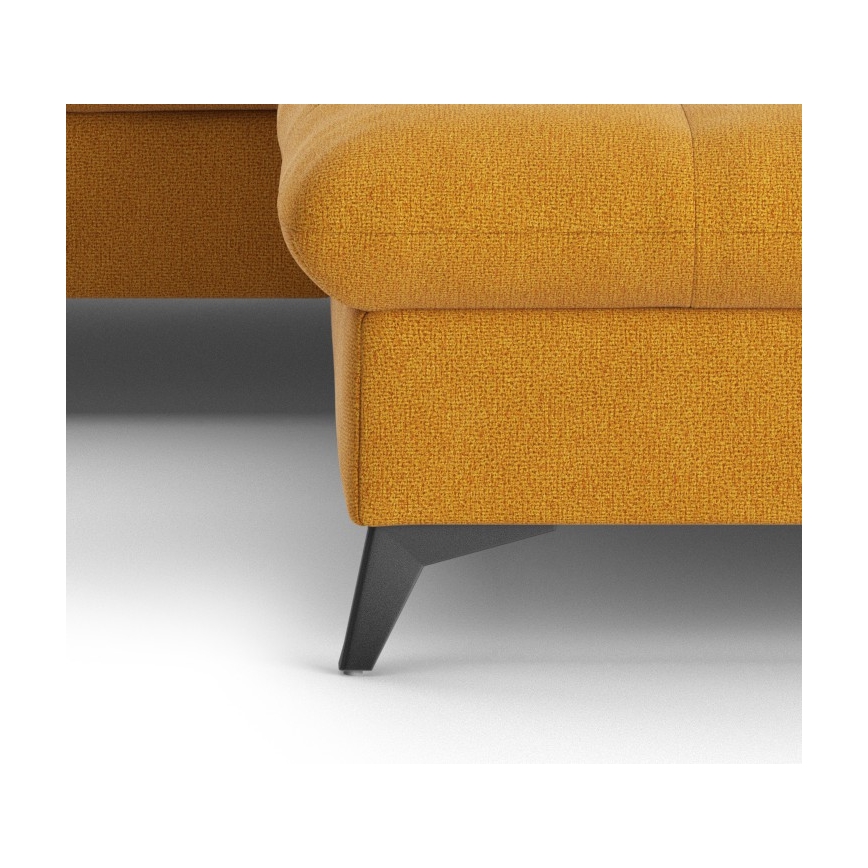 Rozkładany narożnik w kształcie litery L MARANO prawy pomarańczowy