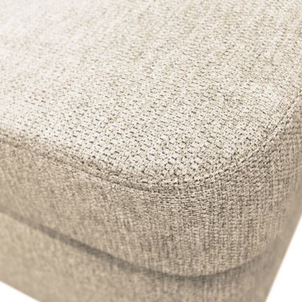 Narożnik rozkładany z pojemnikiem w kształcie U SERPA, prawostronny, beżowy