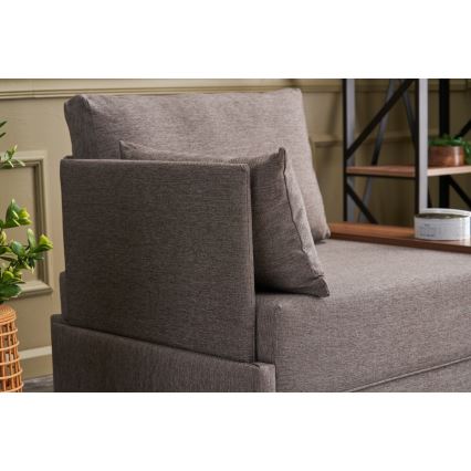 Narożny fotel TULA, lewy, brązowy