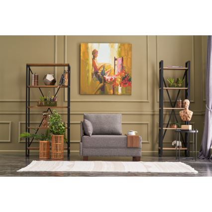 Narożny fotel TULA, lewy, brązowy