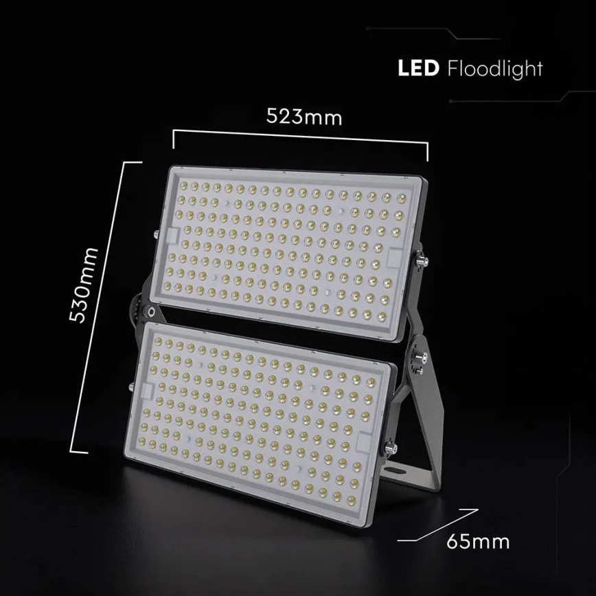 Naświetlacz LED 500W, 230V, 4000K, IP65, szary