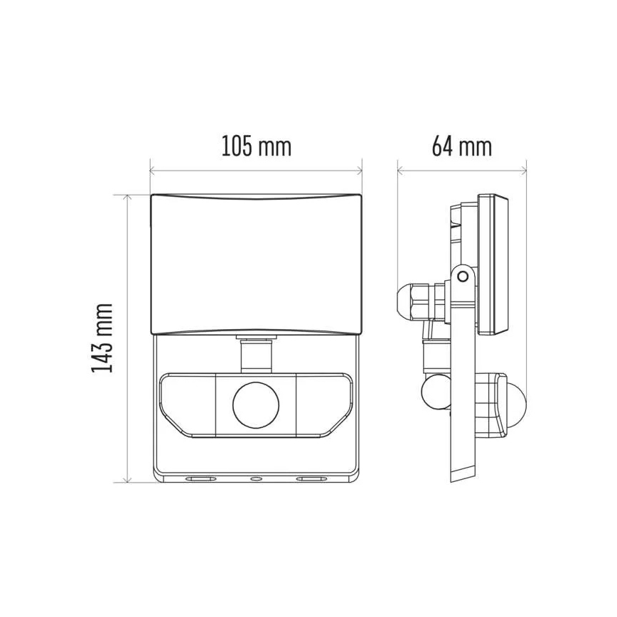 Naświetlacz LED z czujnikiem LED/0,5W/230V IP54