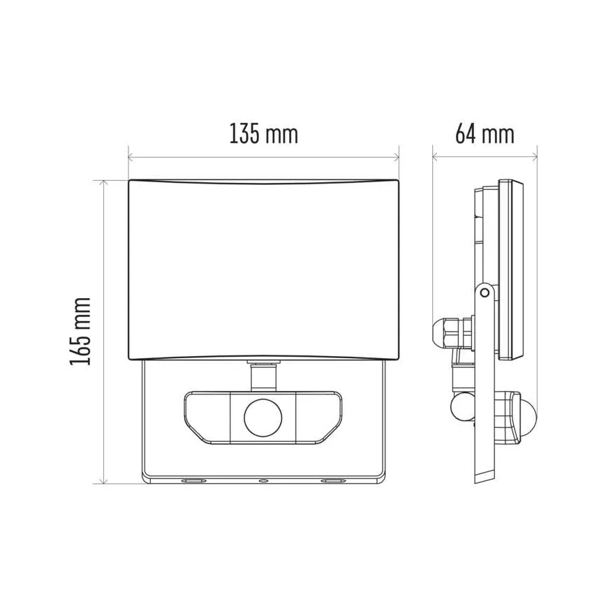 Naświetlacz LED z czujnikiem LED/20W/230V IP54