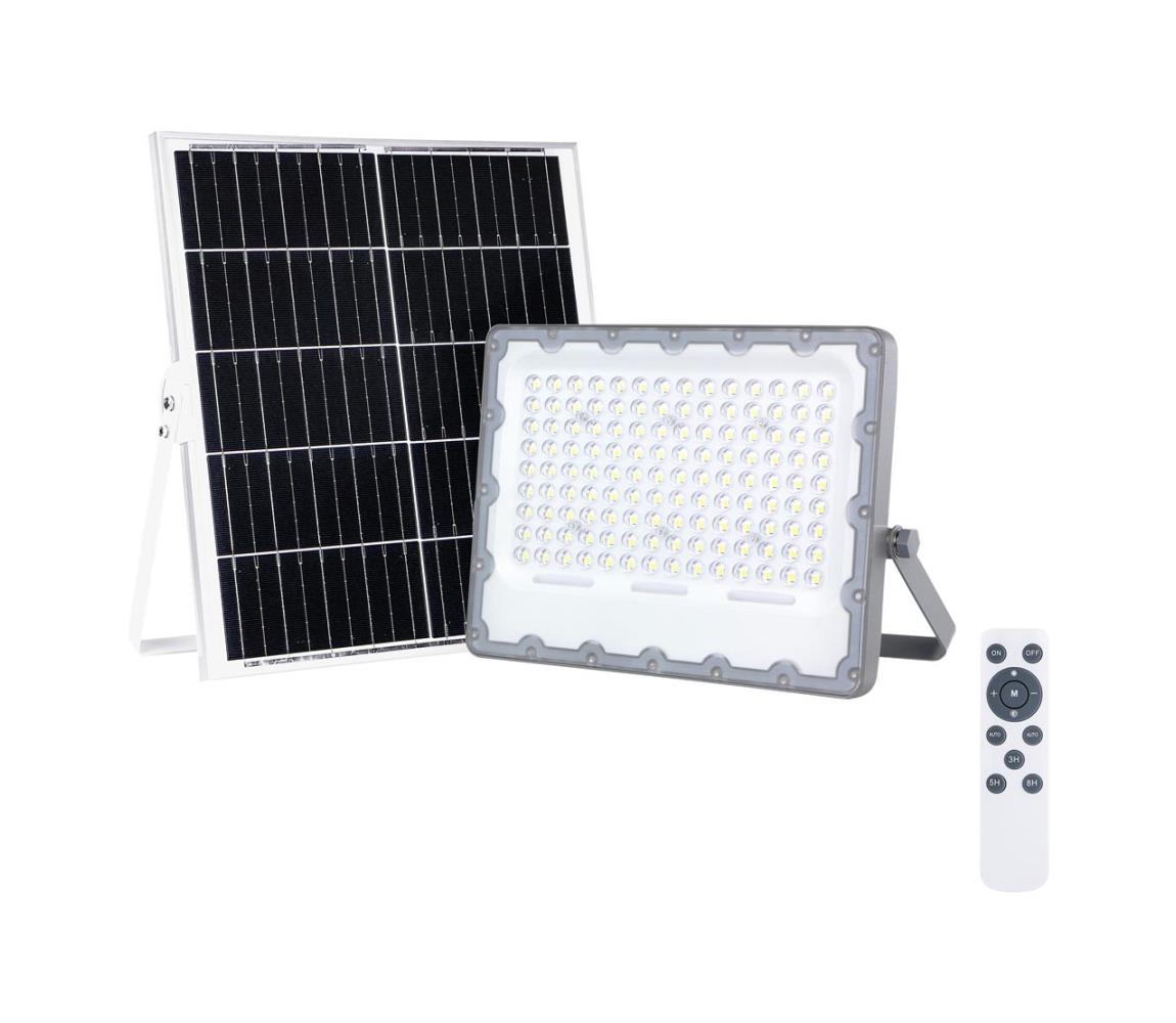 Naświetlacz LED z panelem solarnym FOCUS LED/100W/15000 mAh 3,2V 6000K IP65 + pilot