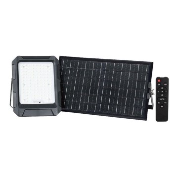 Naświetlacz solarny LED/15W/3,7V IP65 4000K 12000 mAh czarny + pilot zdalnego sterowania