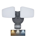 Naświetlacz zewnętrzny LED z czujnikiem LED/24W/230V 3000/4000/6000K IP54 antracyt