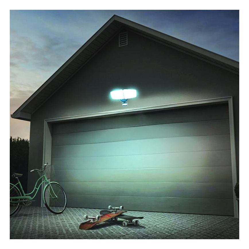 Naświetlacz zewnętrzny LED z czujnikiem LED/24W/230V 3000/4000/6000K IP54 antracyt