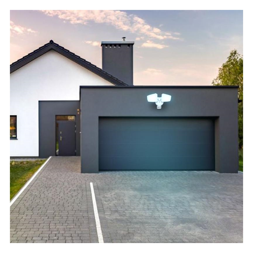 Naświetlacz zewnętrzny LED z czujnikiem LED/24W/230V 3000/4000/6000K IP54 biały