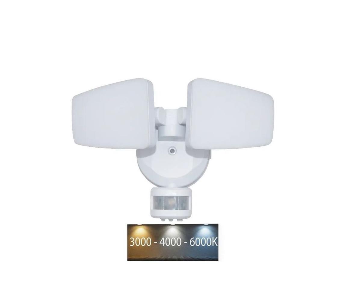 Naświetlacz zewnętrzny LED z czujnikiem LED/24W/230V 3000/4000/6000K IP54 biały