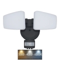 Naświetlacz zewnętrzny LED z czujnikiem LED/24W/230V 3000/4000/6000K IP54 czarny