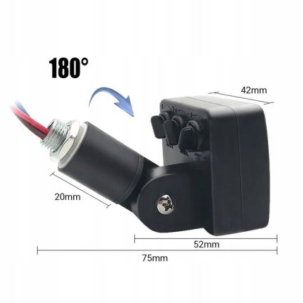 Naświetlacz zewnętrzny LED z czujnikiem LED/30W/230V 4000K IP65 czarny