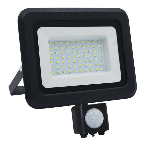 Naświetlacz zewnętrzny LED z czujnikiem LED/50W/230V 4000K IP44 czarny