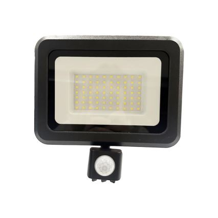 Naświetlacz zewnętrzny LED z czujnikiem LED/50W/230V 4000K IP44 czarny