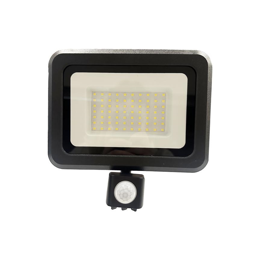 Naświetlacz zewnętrzny LED z czujnikiem LED/50W/230V 4000K IP44 czarny