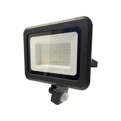 Naświetlacz zewnętrzny LED z czujnikiem LED/50W/230V 4000K IP44 czarny
