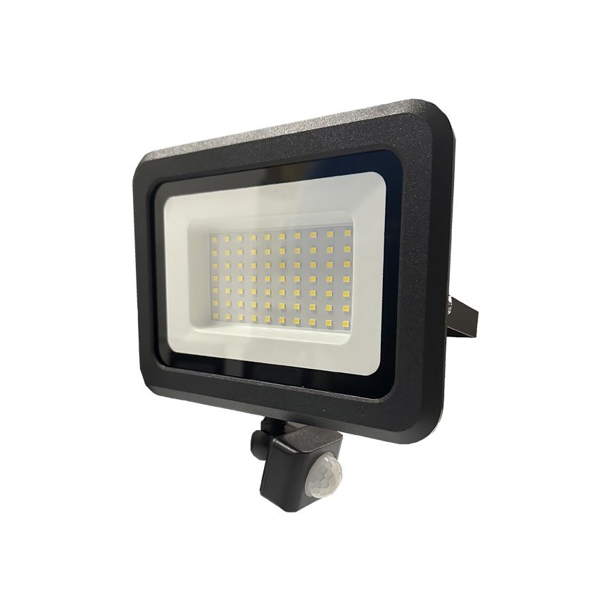 Naświetlacz zewnętrzny LED z czujnikiem LED/50W/230V 4000K IP44 czarny