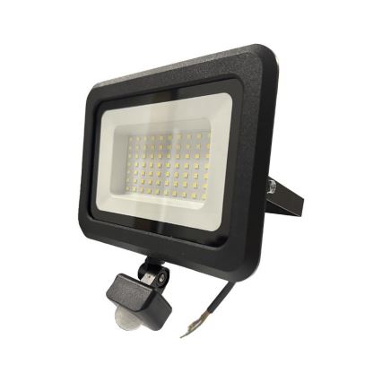 Naświetlacz zewnętrzny LED z czujnikiem LED/50W/230V 4000K IP44 czarny