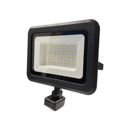 Naświetlacz zewnętrzny LED z czujnikiem LED/50W/230V 4000K IP44 czarny
