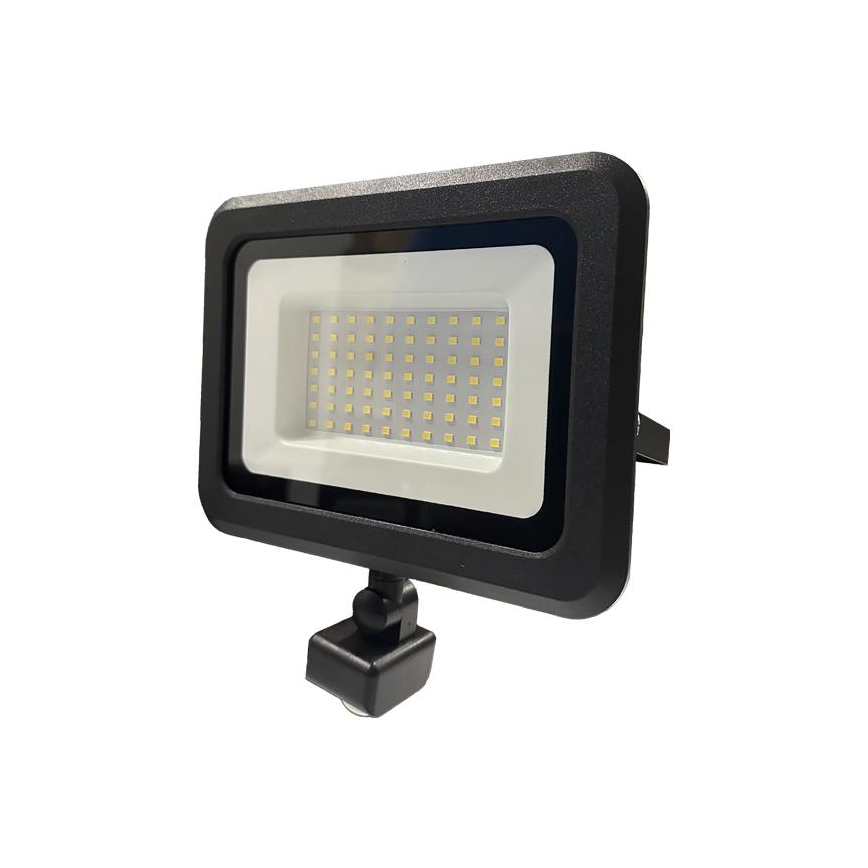 Naświetlacz zewnętrzny LED z czujnikiem LED/50W/230V 4000K IP44 czarny
