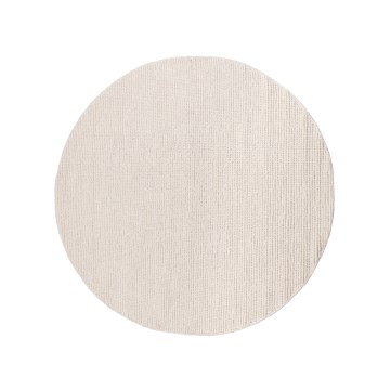 Naturalny okrągły dywan FIR WOOL 160 cm 2600 g/m2 kremowy