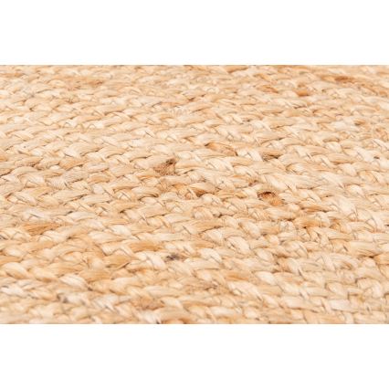 Naturalny okrągły dywan JUTA 140 cm beżowy