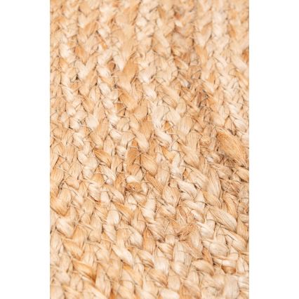 Naturalny okrągły dywan JUTA o średnicy 100 cm, beżowy