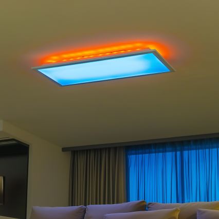 Ściemnialny panel natynkowy LED RGBW/22W/230V 2700-6500K 29,5x59,5 cm + pilot zdalnego sterowania