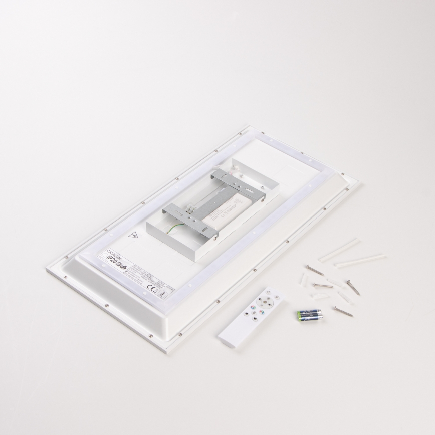 Ściemnialny panel natynkowy LED RGBW/22W/230V 2700-6500K 29,5x59,5 cm + pilot zdalnego sterowania