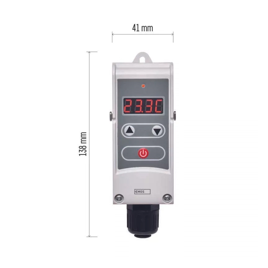 Natynkowy termostat cyfrowy  230V
