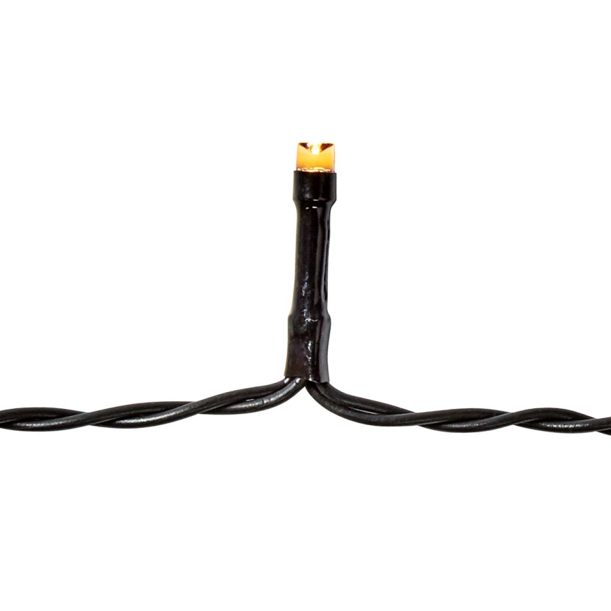 Łańcuch świetlny LED zewnętrzny, 192 diody LED / 7 funkcji / zasilanie 3×AA / 14,9 m / IP44 / ciepła biała