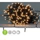 LED Łańcuch bożonarodzeniowy 192xLED/7 funkcji/3xAA 14,9m IP44 ciepła biel