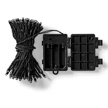 Zewnętrzny łańcuch świetlny LED 96xLED/7 funkcji/3xAA 7,7m IP44 ciepła biała