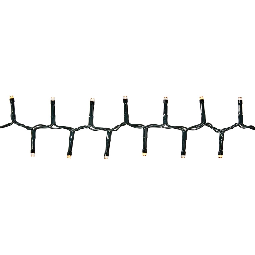 Zewnętrzny łańcuch świetlny LED 400 diod, 7 trybów, 11 m, IP44, ciepłe białe światło