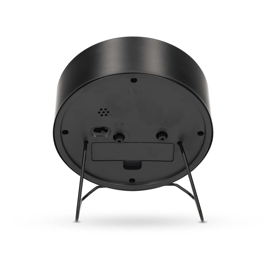 Analogowy budzik 1xAA czarny