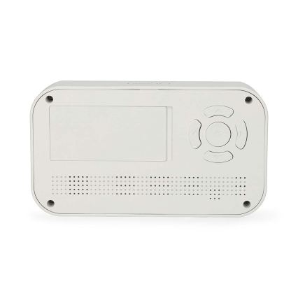 Cyfrowy zegar z budzikiem, termometrem i higrometrem 2xAA biały