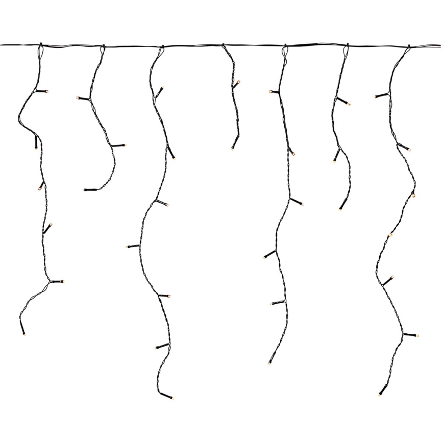 LED kurtyna świetlna zewnętrzna 180xLED/7 funkcji 10,9 m IP44 ciepła biel
