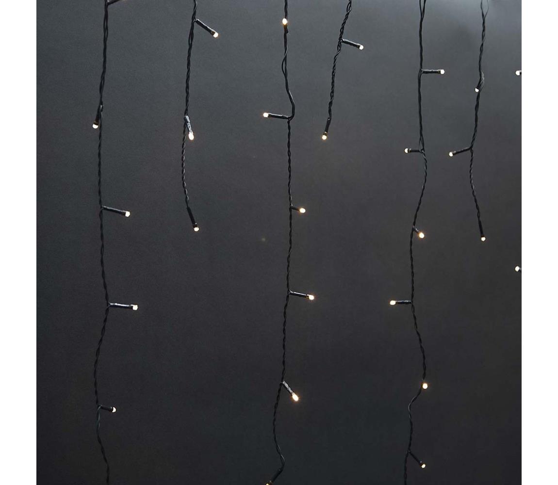 CLLC180- LED Zewnętrzna kurtyna bożonarodzeniowa 180xLED/7 funkcji 10,9m IP44 ciepła biel