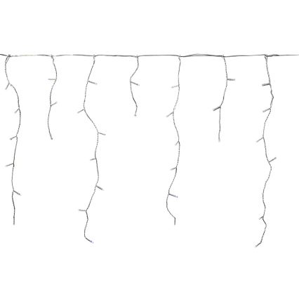 LED Zewnętrzny świąteczny kurtyna 180xLED/7 funkcji 10,9m IP44 zimna biel