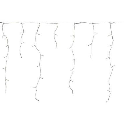 LED Zewnętrzny świąteczny kurtyna 180xLED/7 funkcji 10,9m IP44 zimna biel