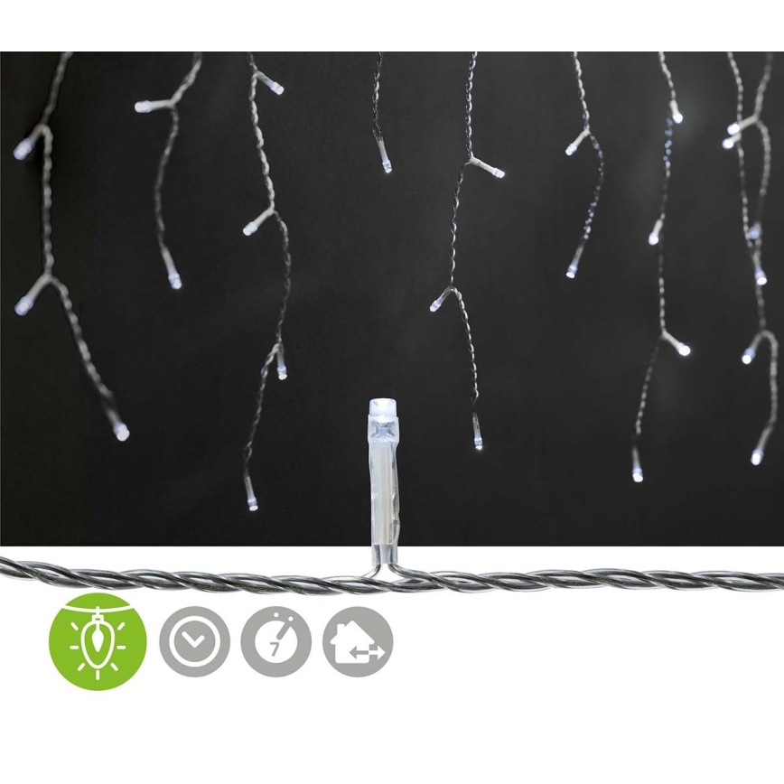 Kurtyna LED zewnętrzna 360 diod LED/7 funkcji 14 m IP44 zimna biel