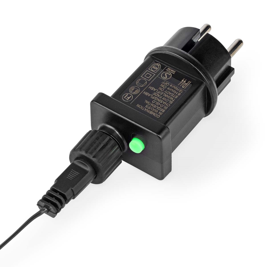 Zewnętrzna kurtyna świetlna LED 320 diod/7 funkcji, 6 m, IP44, ciepła biel