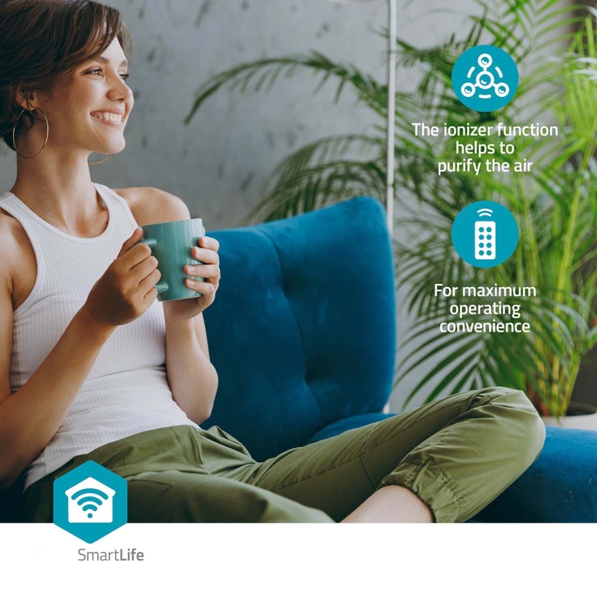 Klimatyzer 65W/230V Wi-Fi Tuya biały + pilot zdalnego sterowania