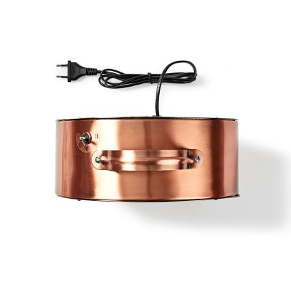Wentylator stołowy RETRO 20W/230V miedziany ø25 cm