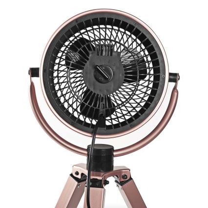 Wentylator na statywie 45W/230V różowe złoto