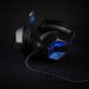 LED Gamingowe słuchawki z mikrofonem czarno-niebieskie