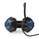 LED Gamingowe słuchawki z mikrofonem czarno-niebieskie