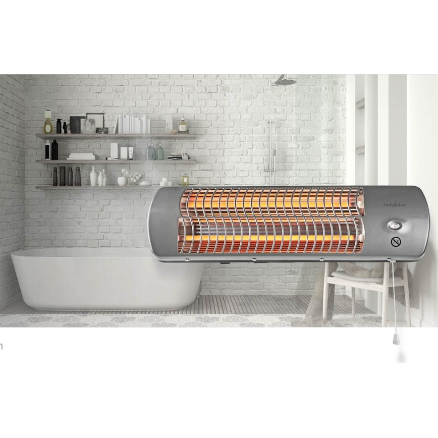 Grzejnik łazienkowy 600/1200W/230V IPX4